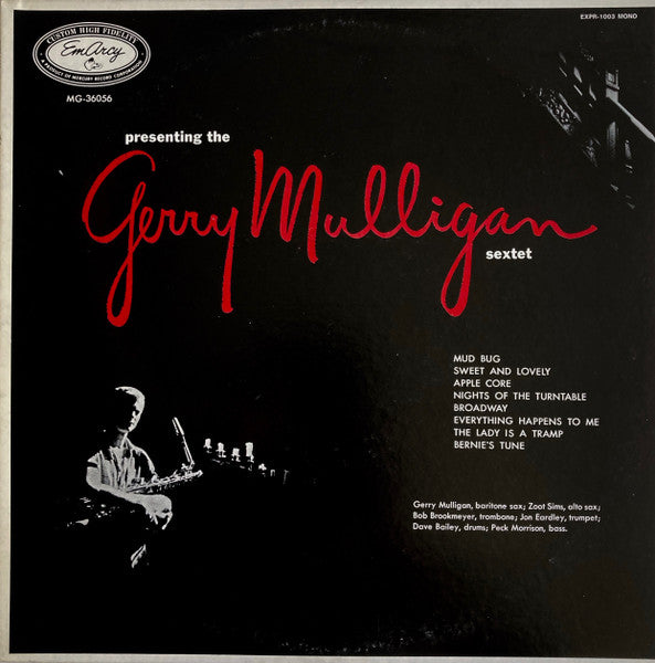 The Gerry Mulligan Sextet ~ Presenting The Gerry Mulligan Sextet (Vinyl) - Djungel & Jazz