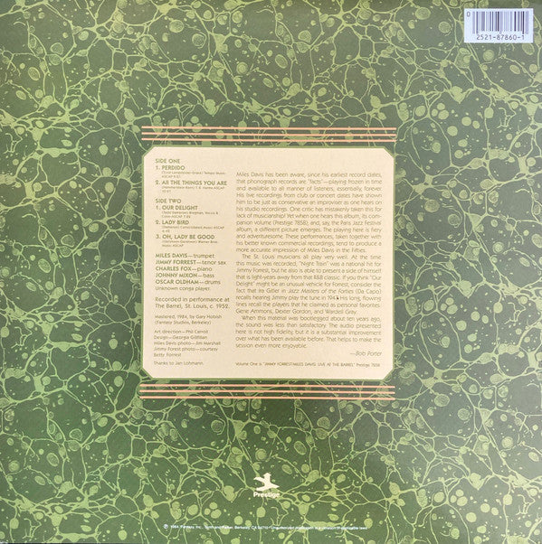 Miles Davis / Jimmy Forrest : Live At The Barrel Volume Two (LP, Album)