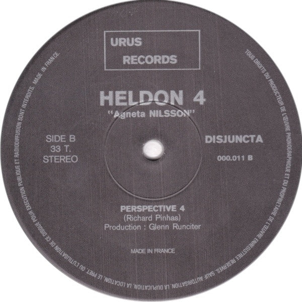 Heldon ~ Heldon IV "Agneta Nilsson" (Vinyl) - Djungel & Jazz