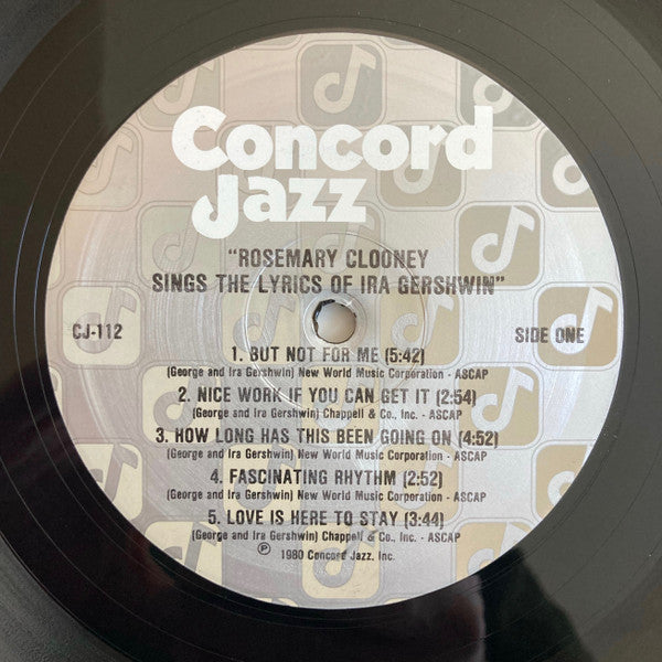 Rosemary Clooney ~ Rosemary Clooney Sings The Lyrics Of Ira Gershwin (Vinyl) - Djungel & Jazz