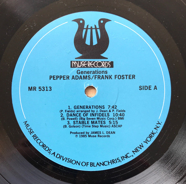 Pepper Adams, Frank Foster ~ Generations (Vinyl) - Djungel & Jazz