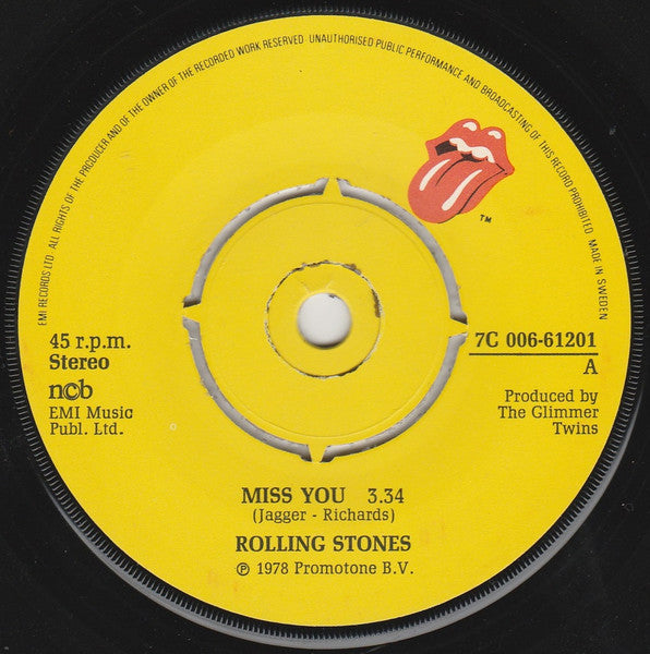 The Rolling Stones ~ Miss You (Vinyl) - Djungel & Jazz