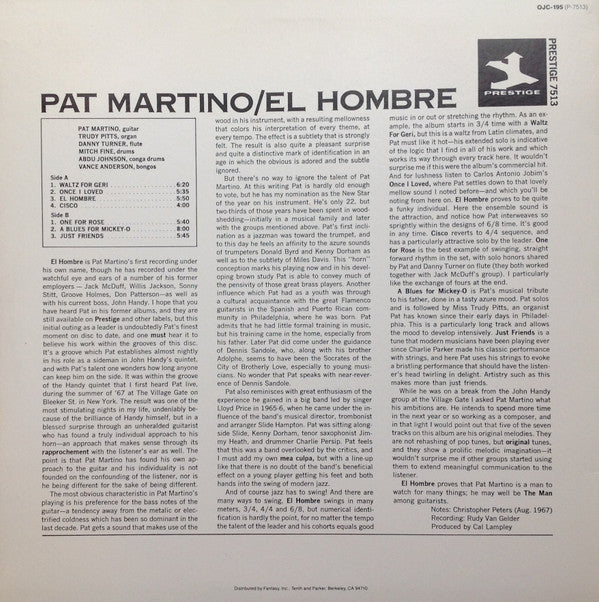 Pat Martino ~ El Hombre (Vinyl) - Djungel & Jazz