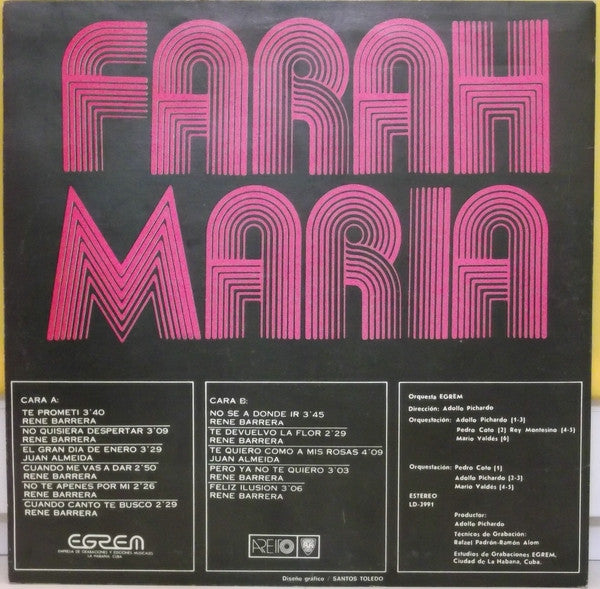 Farah Maria ~ Interpreta A Barrerita (Vinyl) - Djungel & Jazz