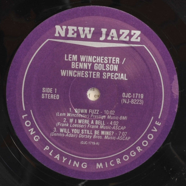 Lem Winchester & Benny Golson ~ Winchester Special (Vinyl) - Djungel & Jazz