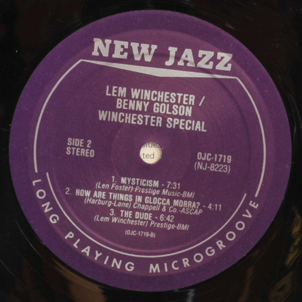Lem Winchester & Benny Golson ~ Winchester Special (Vinyl) - Djungel & Jazz