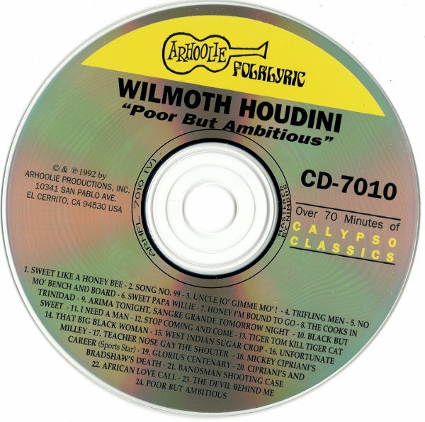 Wilmoth Houdini ~ Poor But Ambitious - Calypso Classics (Vinyl) - Djungel & Jazz