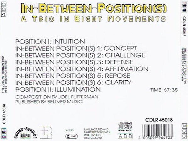 Joel Futterman • Jimmy Lyons • Robert Adkins ~ In-Between-Position(s) - A Trio In Eight Movements (Vinyl) - Djungel & Jazz