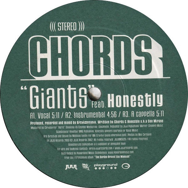 Chords ~ Chillin' (Like Matt Dillon) / Giants (Vinyl) - Djungel & Jazz