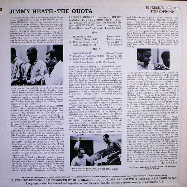 Jimmy Heath : The Quota (LP, Album)