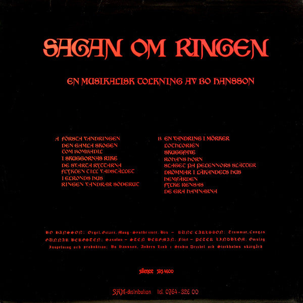 Bo Hansson : Sagan Om Ringen (LP, Album, Sec)