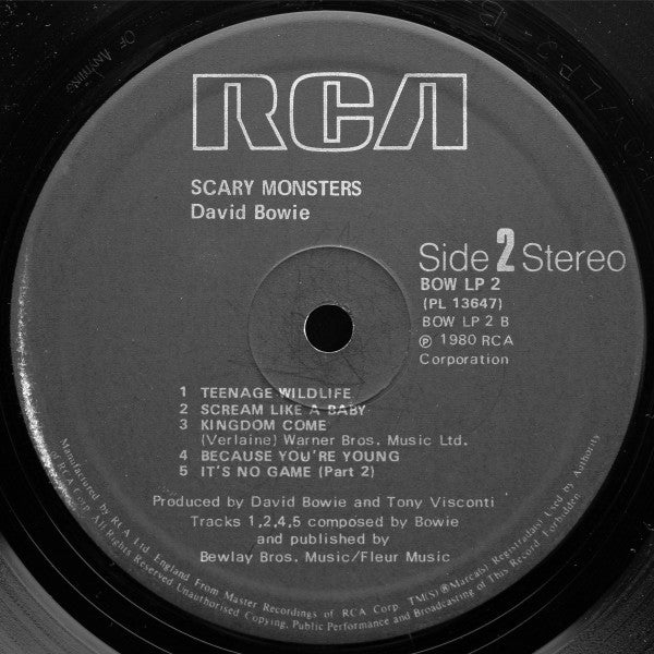 David Bowie ~ Scary Monsters (Vinyl) - Djungel & Jazz