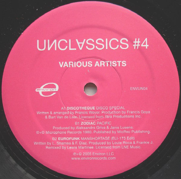 Various : Unclassics #4 (12", Comp)