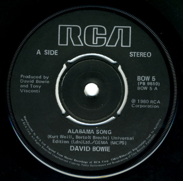 David Bowie ~ Alabama Song (Vinyl) - Djungel & Jazz