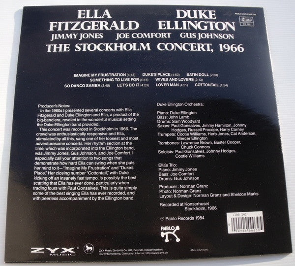 Ella Fitzgerald, Duke Ellington ~ The Stockholm Concert, 1966 (Vinyl) - Djungel & Jazz