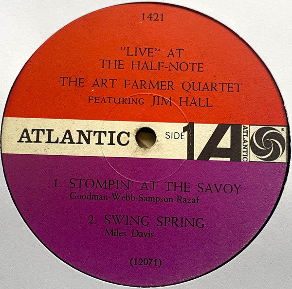 Art Farmer Quartet Featuring Jim Hall ~ "Live" At The Half-Note (Vinyl) - Djungel & Jazz