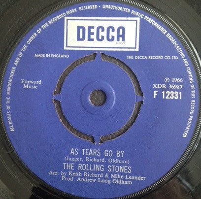 The Rolling Stones ~ 19th Nervous Breakdown / As Tears Go By (Vinyl) - Djungel & Jazz
