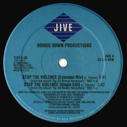 Boogie Down Productions ~ Stop The Violence (Vinyl) - Djungel & Jazz
