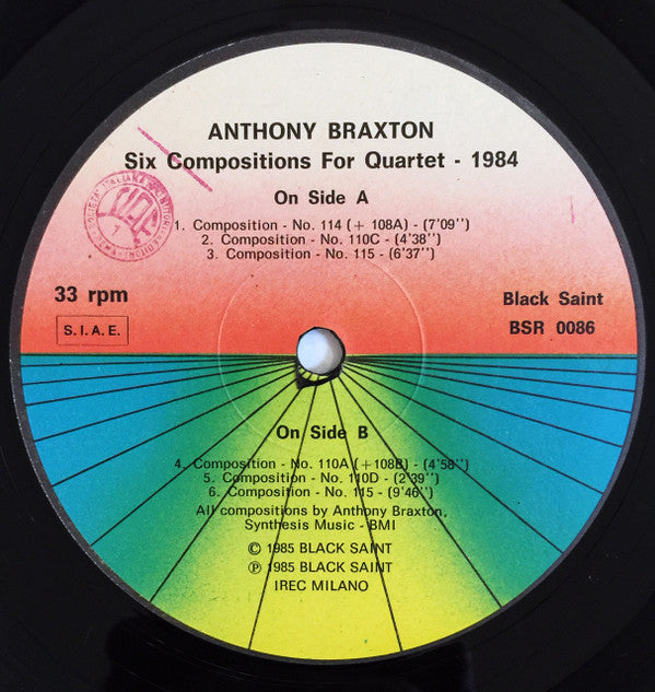 Anthony Braxton ~ Four Compositions (Quartet) 1984 (Vinyl) - Djungel & Jazz
