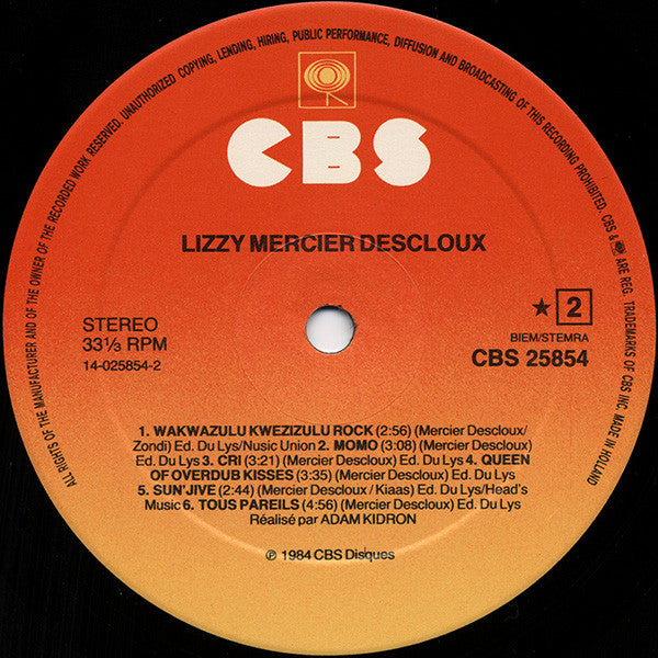 Lizzy Mercier Descloux : Lizzy Mercier Descloux (LP, Album)