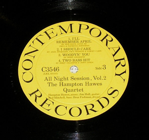 The Hampton Hawes Quartet ~ All Night Session! Vol. 2 (Vinyl) - Djungel & Jazz