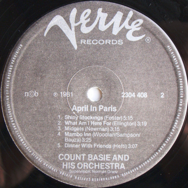Count Basie Orchestra ~ April In Paris (Vinyl) - Djungel & Jazz