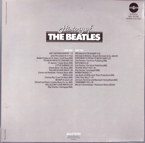 The Beatles ~ History Of The Beatles (Vinyl) - Djungel & Jazz