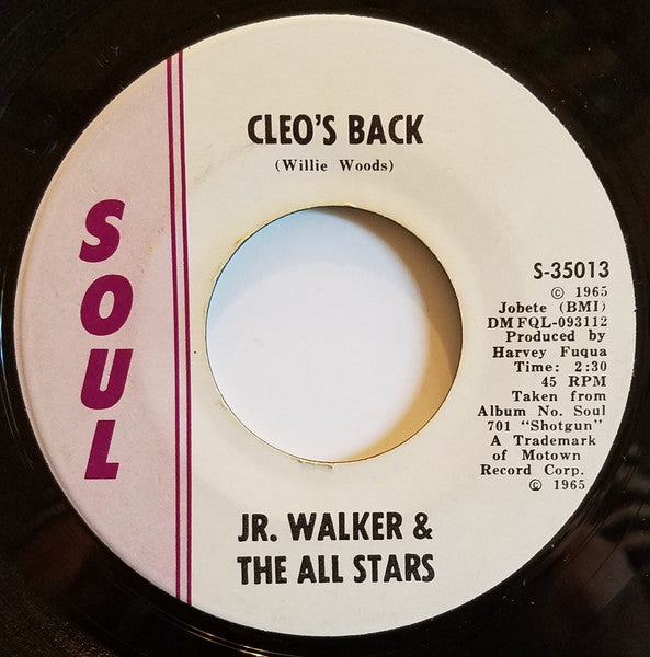 Junior Walker & The All Stars ~ Shake And Fingerpop / Cleo's Back (Vinyl) - Djungel & Jazz