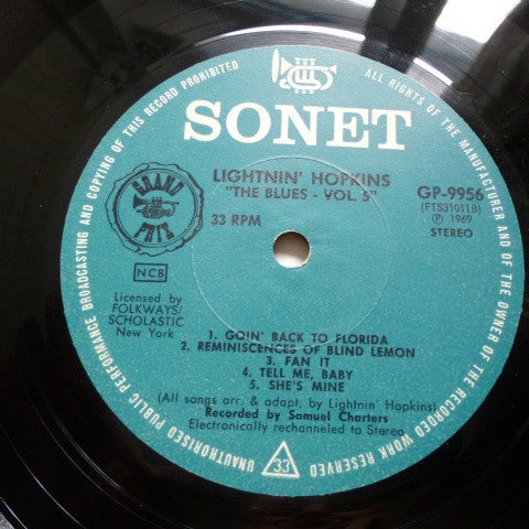 Lightnin' Hopkins ~ The Blues (Vinyl) - Djungel & Jazz