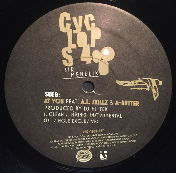 Cyclops 4000 / Sir Menelik : Let's Build For A Sec / At You (12")