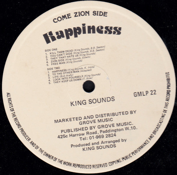 King Sounds : Come Zion Side / Happiness (LP, Album)