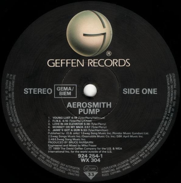Aerosmith ~ Pump (Vinyl) - Djungel & Jazz
