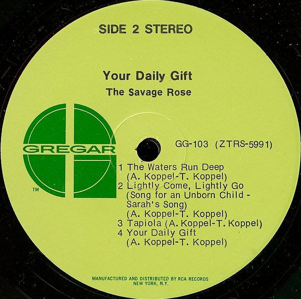 The Savage Rose ~ Your Daily Gift (Vinyl) - Djungel & Jazz