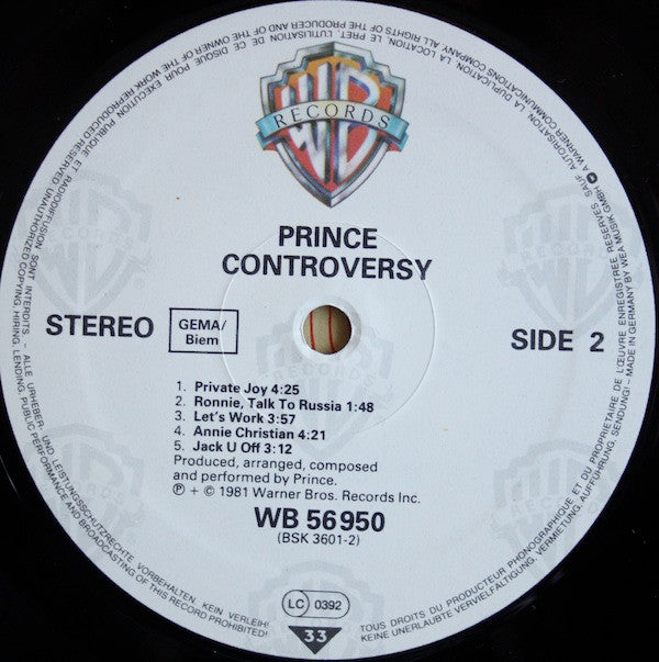 Prince ~ Controversy (Vinyl) - Djungel & Jazz