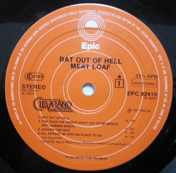 Meat Loaf ~ Bat Out Of Hell (Vinyl) - Djungel & Jazz