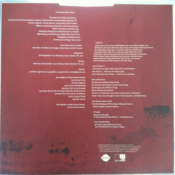 Alison Krauss ~ Forget About It (Vinyl) - Djungel & Jazz