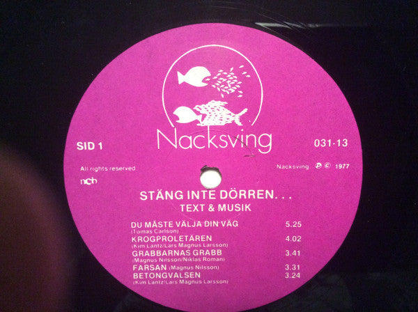 Text & Musik ~ Stäng Inte Dörren... (Vinyl) - Djungel & Jazz