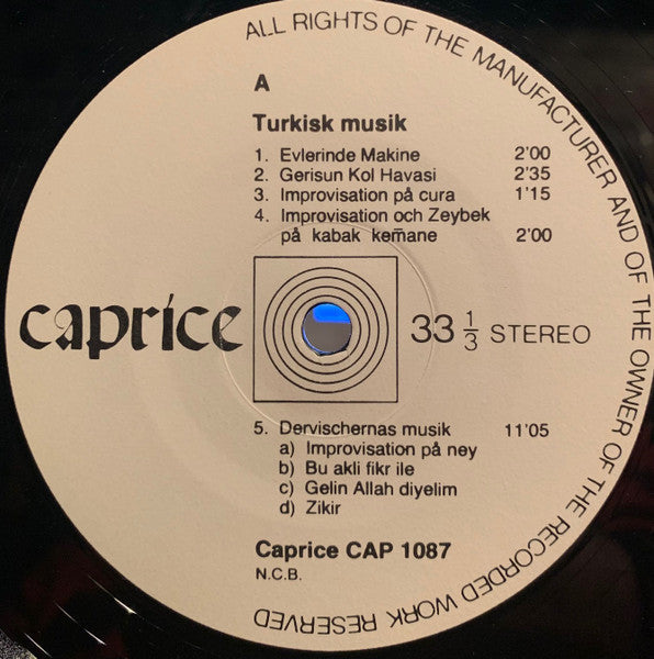 Various : Turkisk Musik (LP, Album)
