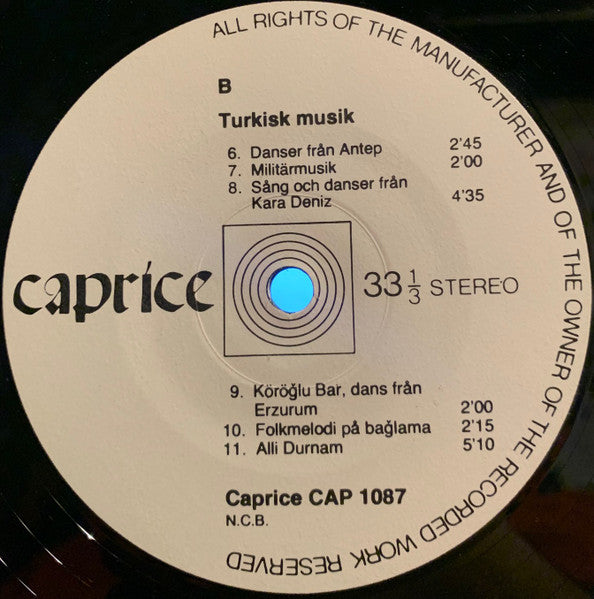 Various : Turkisk Musik (LP, Album)