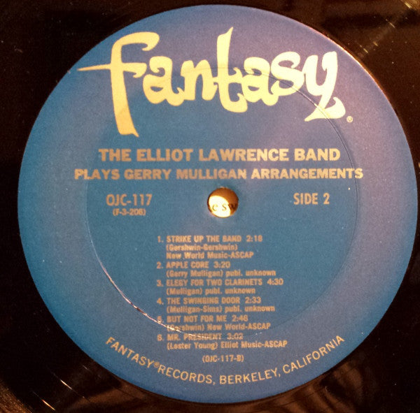 The Elliot Lawrence Band ~ Plays Gerry Mulligan Arrangements (Vinyl) - Djungel & Jazz