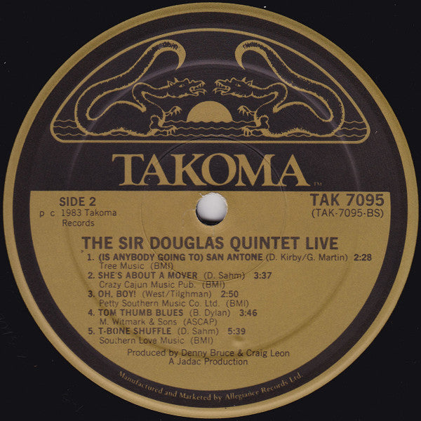 The Sir Douglas Quintet ~ The Sir Douglas Quintet Live (Vinyl) - Djungel & Jazz