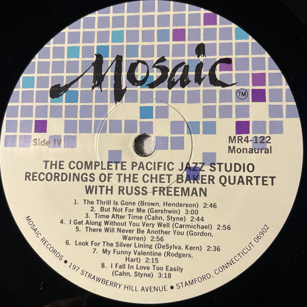 The Chet Baker Quartet With Russ Freeman ~ The Complete Pacific Jazz Studio Recordings Of The Chet Baker Quartet With Russ Freeman (Vinyl) - Djungel & Jazz