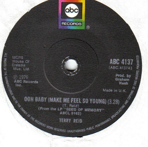 Terry Reid ~ Ooh Baby (Make Me Feel So Young) (Vinyl) - Djungel & Jazz