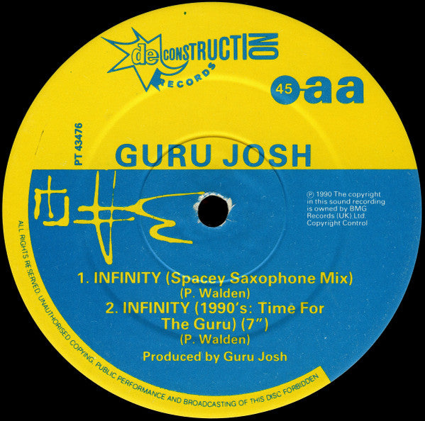 Guru Josh ~ Infinity (1990's...Time For The Guru) (Vinyl) - Djungel & Jazz