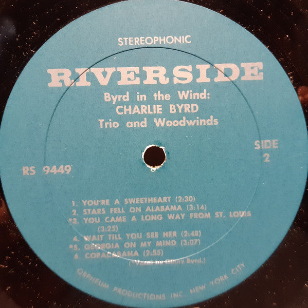 Charlie Byrd Trio And Woodwinds* : Byrd In The Wind (LP, Album, RE)