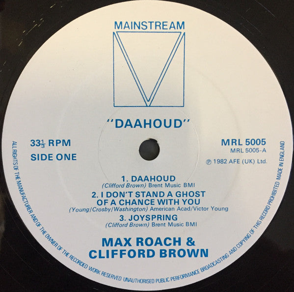 Max Roach And Clifford Brown* : Daahoud (LP, Album, Mono, RE)
