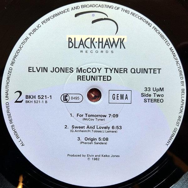 Elvin Jones McCoy Tyner Quintet ~ Reunited (Vinyl) - Djungel & Jazz