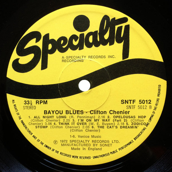 Clifton Chenier ~ Bayou Blues (Vinyl) - Djungel & Jazz
