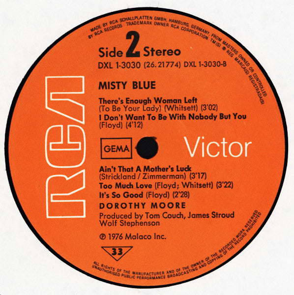 Dorothy Moore ~ Misty Blue (Vinyl) - Djungel & Jazz