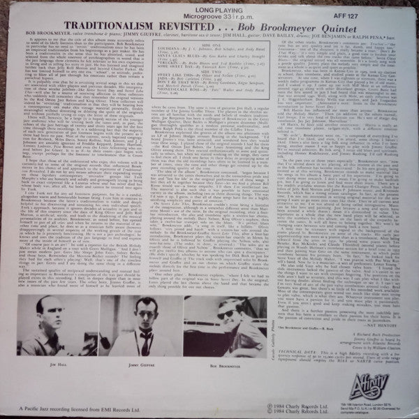 Bob Brookmeyer Quintet ~ Traditionalism Revisited (Vinyl) - Djungel & Jazz